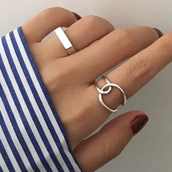 Boutique Other - NEW Unisex 925 Sterling Silver Polished Knot Adjustable Ring